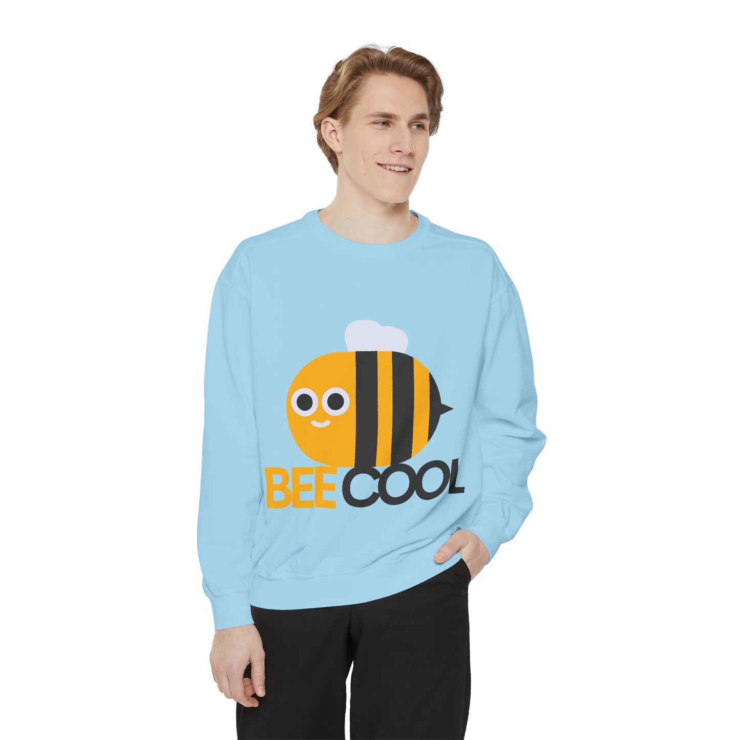 Bee Cool Graphic Sweatshirt, Cozy Gift for Bee Lovers, Casual Style, Fun Humor Apparel, Perfect for Spring