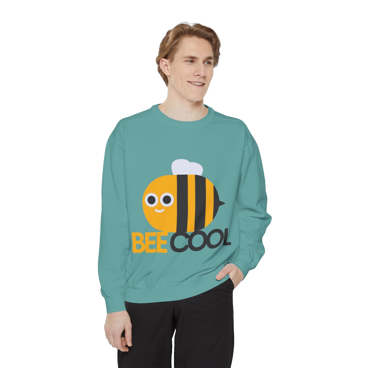 Bee Cool Graphic Sweatshirt, Cozy Gift for Bee Lovers, Casual Style, Fun Humor Apparel, Perfect for Spring