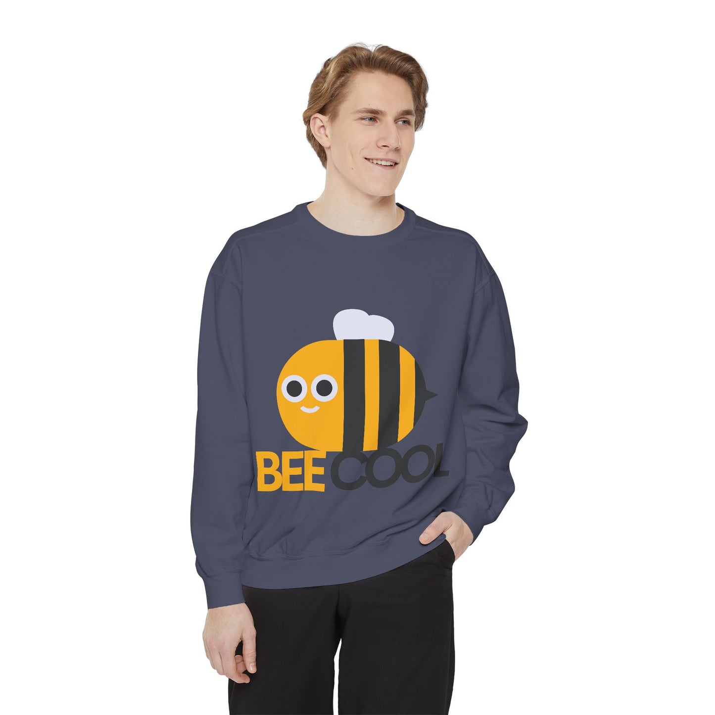 Bee Cool Graphic Sweatshirt, Cozy Gift for Bee Lovers, Casual Style, Fun Humor Apparel, Perfect for Spring