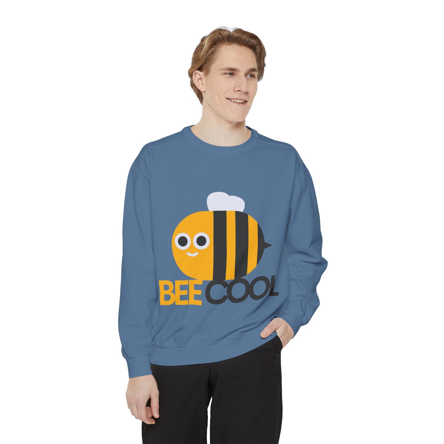 Bee Cool Graphic Sweatshirt, Cozy Gift for Bee Lovers, Casual Style, Fun Humor Apparel, Perfect for Spring