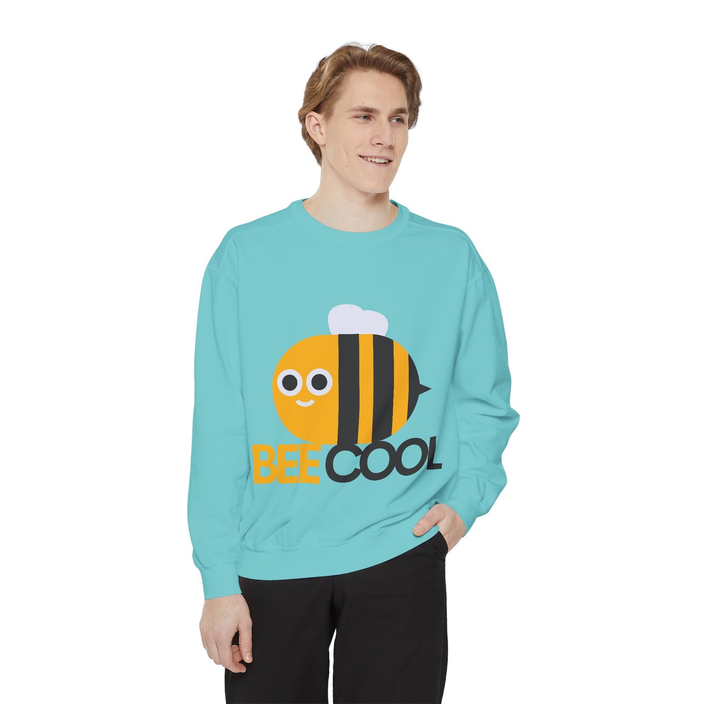 Bee Cool Graphic Sweatshirt, Cozy Gift for Bee Lovers, Casual Style, Fun Humor Apparel, Perfect for Spring