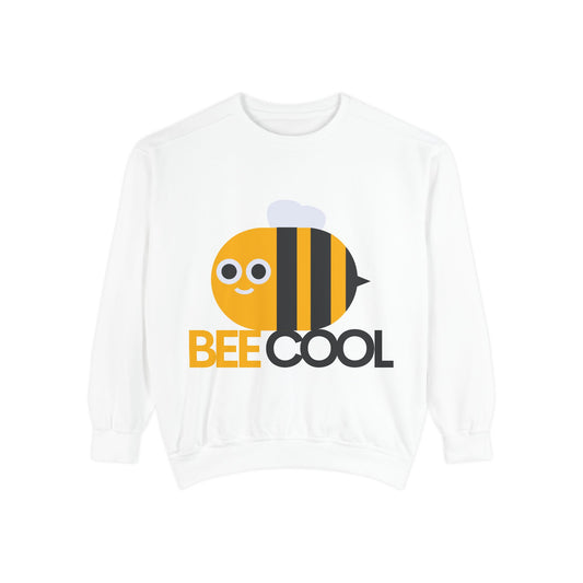 Bee Cool Graphic Sweatshirt, Cozy Gift for Bee Lovers, Casual Style, Fun Humor Apparel, Perfect for Spring