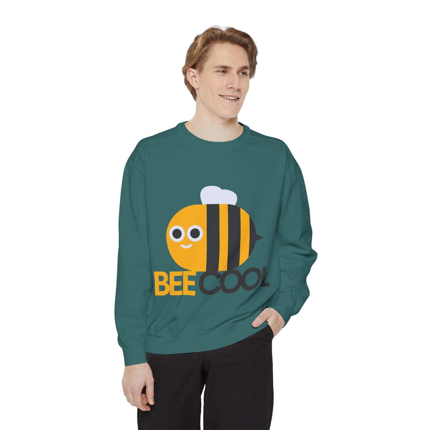 Bee Cool Graphic Sweatshirt, Cozy Gift for Bee Lovers, Casual Style, Fun Humor Apparel, Perfect for Spring