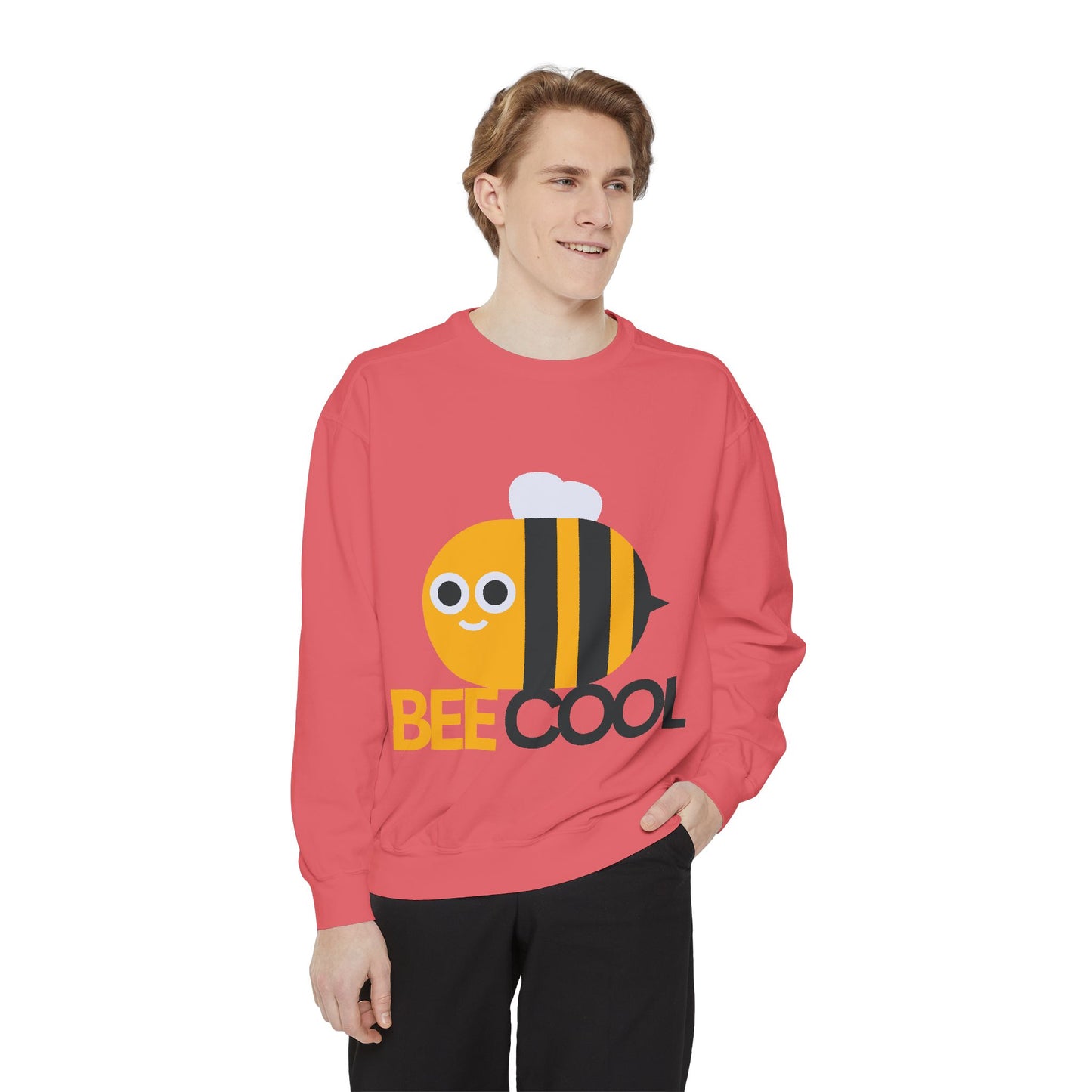 Bee Cool Graphic Sweatshirt, Cozy Gift for Bee Lovers, Casual Style, Fun Humor Apparel, Perfect for Spring