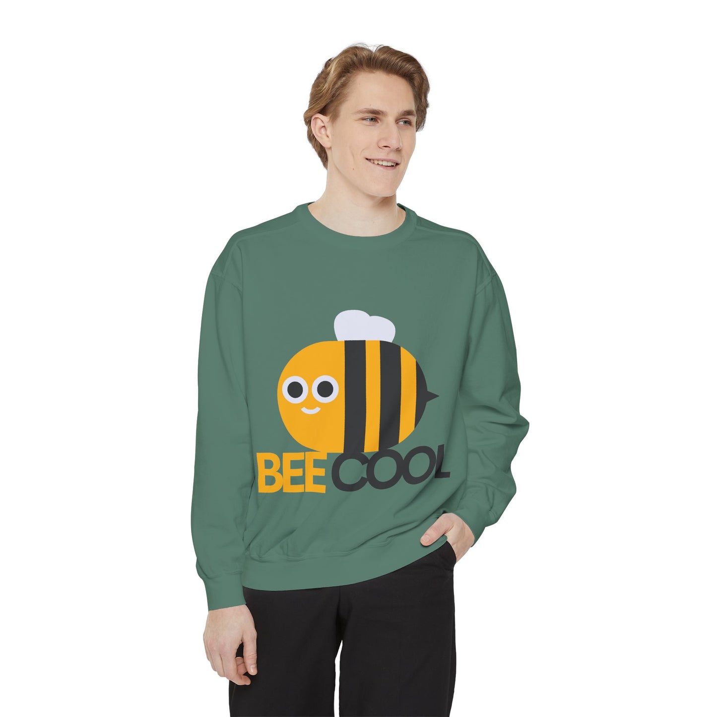 Bee Cool Graphic Sweatshirt, Cozy Gift for Bee Lovers, Casual Style, Fun Humor Apparel, Perfect for Spring