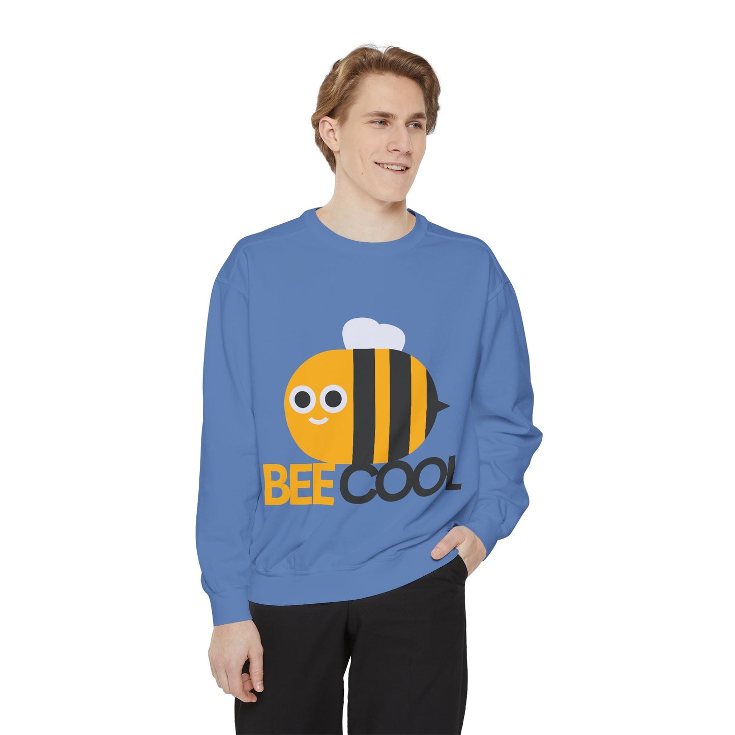 Bee Cool Graphic Sweatshirt, Cozy Gift for Bee Lovers, Casual Style, Fun Humor Apparel, Perfect for Spring