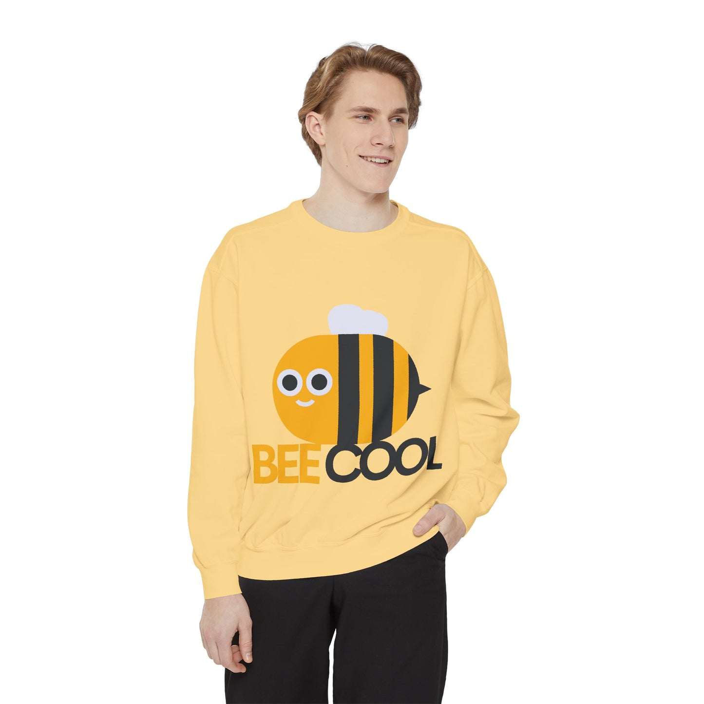 Bee Cool Graphic Sweatshirt, Cozy Gift for Bee Lovers, Casual Style, Fun Humor Apparel, Perfect for Spring