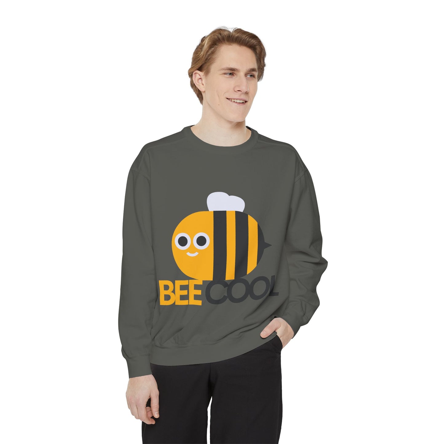 Bee Cool Graphic Sweatshirt, Cozy Gift for Bee Lovers, Casual Style, Fun Humor Apparel, Perfect for Spring