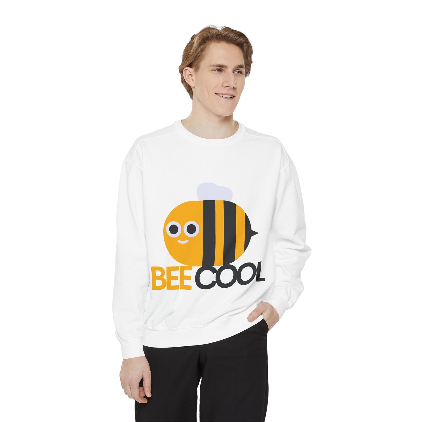Bee Cool Graphic Sweatshirt, Cozy Gift for Bee Lovers, Casual Style, Fun Humor Apparel, Perfect for Spring