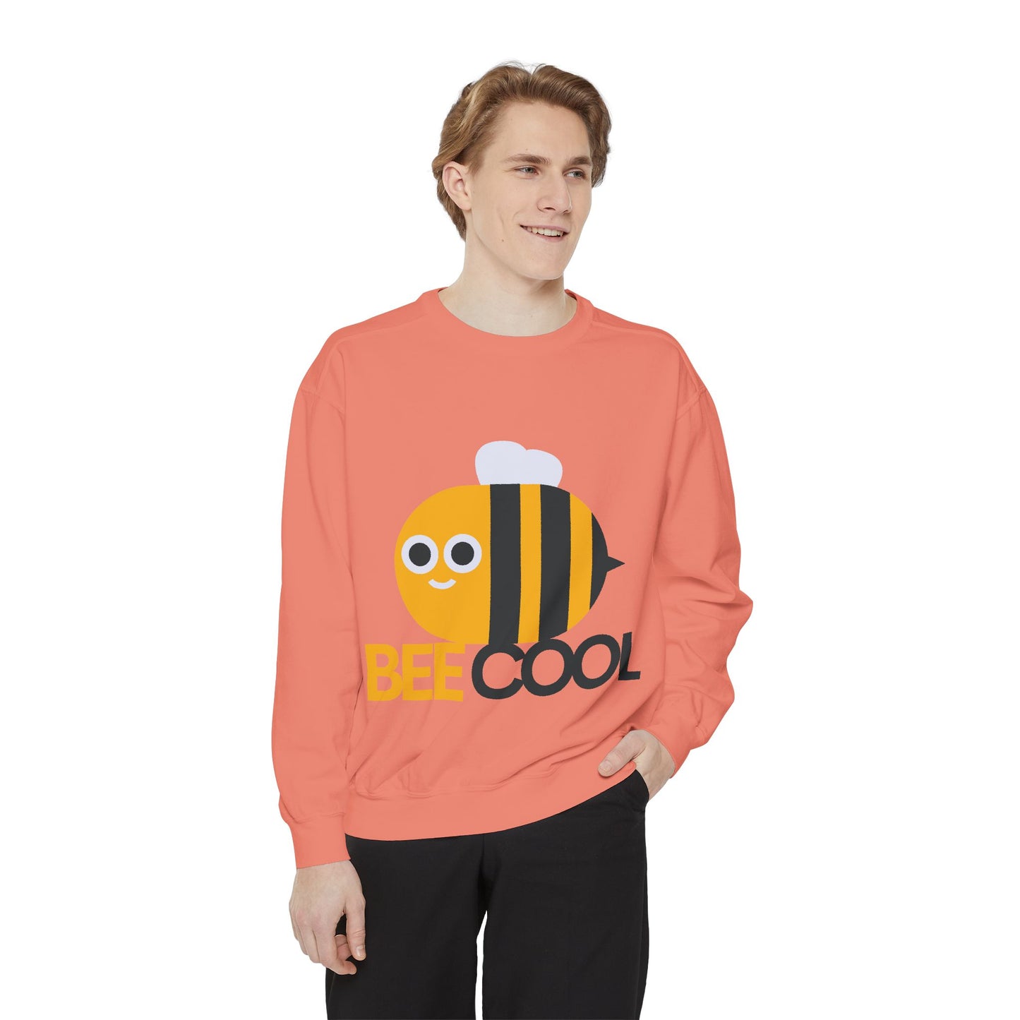 Bee Cool Graphic Sweatshirt, Cozy Gift for Bee Lovers, Casual Style, Fun Humor Apparel, Perfect for Spring