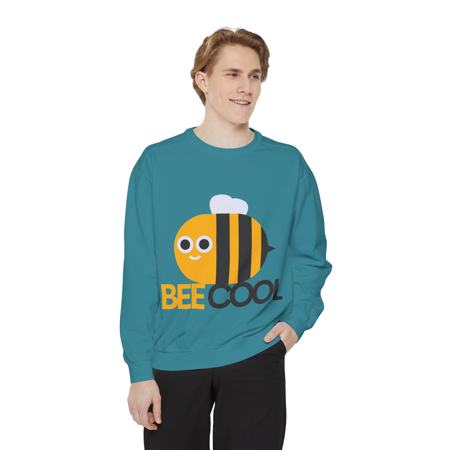 Bee Cool Graphic Sweatshirt, Cozy Gift for Bee Lovers, Casual Style, Fun Humor Apparel, Perfect for Spring