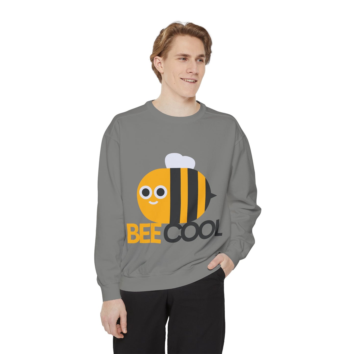Bee Cool Graphic Sweatshirt, Cozy Gift for Bee Lovers, Casual Style, Fun Humor Apparel, Perfect for Spring