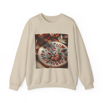 Fall Vibes Pumpkin Crewneck Sweatshirt | Cozy Autumn Wear, Perfect for Thanksgiving, Cute Gift for Her, Casual Comfort, Seasonal Fashion
