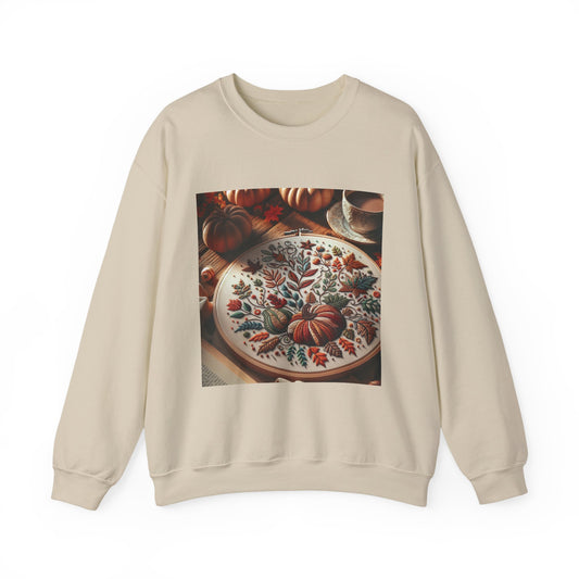Fall Vibes Pumpkin Crewneck Sweatshirt | Cozy Autumn Wear, Perfect for Thanksgiving, Cute Gift for Her, Casual Comfort, Seasonal Fashion